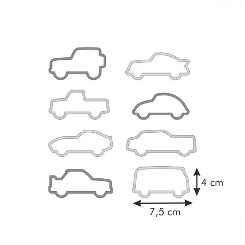 Tescoma Formele de tăiat DELÍCIA KIDS, mașinuțe, 8buc.