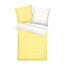 Lenjerie de pat din bumbac Tom Tailor Light Lemon & Crisp White, 200 x 220 cm, 2x 80 x 80 cm