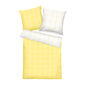 Lenjerie de pat din bumbac Tom Tailor Light Lemon & Crisp White, 200 x 220 cm, 2x 80 x 80 cm