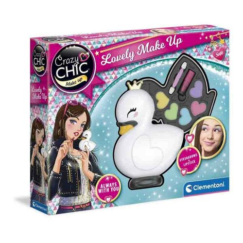 Clementoni Make-up set Crazy Chic, lebădă , 27 x22 x 5 cm