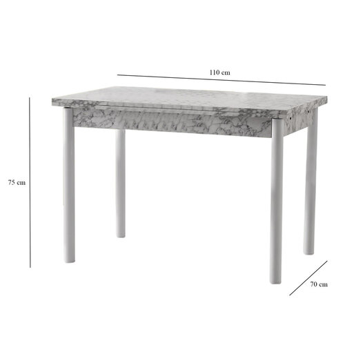 Esstisch Polo White Grey