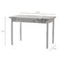 Esstisch Polo White Grey