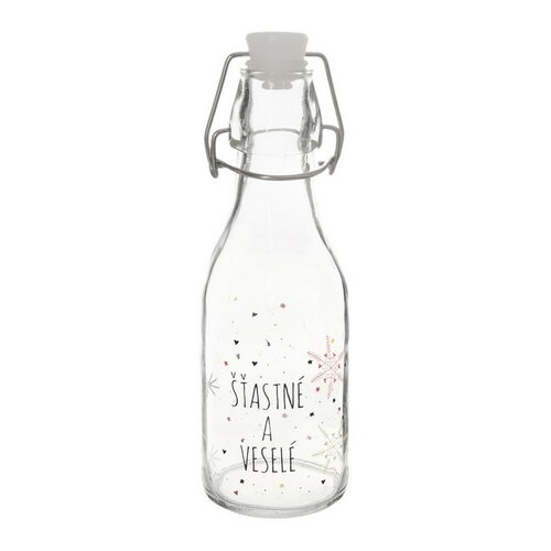 Orion Flasche mit Bügelverschluss Flocke Rot, 0,16 l