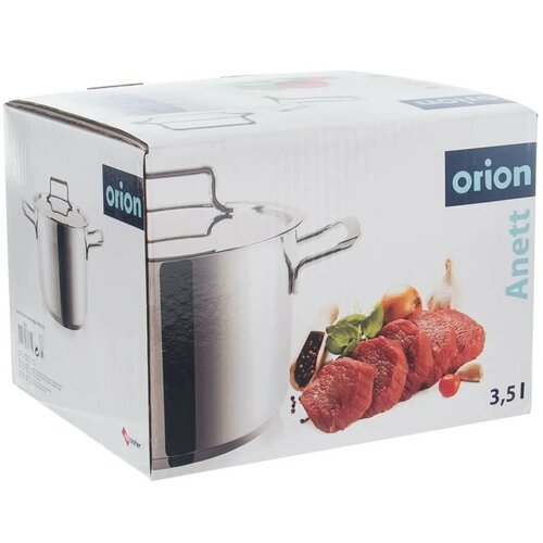 Orion Anett rozsdamentes acél edény fedővel 3,5 l
