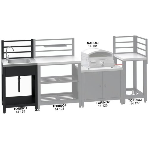Cattara 14125 modul cu chiuvetă pentru bucătărieîn aer liber Torino 1