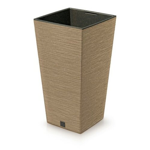 Ghiveci de flori FURU SQUARE ECO WOOD cu inserție39, 5 cm, maro