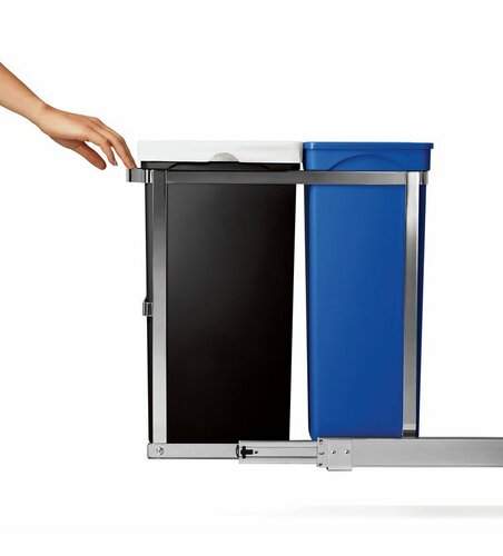 Simplehuman beépíthető szemeteskosár szelektív hulladékhoz, 35 l