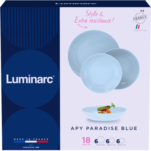 Luminarc 18 részes étkészlet Apy Paradise Blue