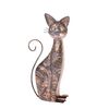 Dekoration: Sitzende Blechkatze, 17,5 x 36,5 x 9 cm