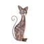 Dekoration: Sitzende Blechkatze, 17,5 x 36,5 x 9 cm