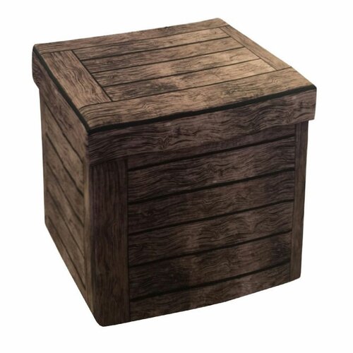 Puf ze schowkiem Wood, 38 x 38 cm
