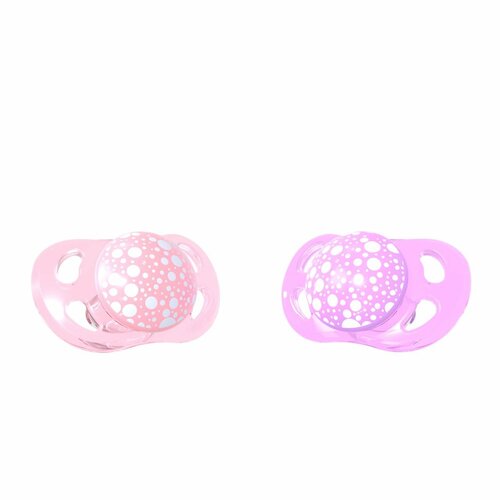 Twistshake set de suzete din 2 piese 0-6 m, roz șiviolet