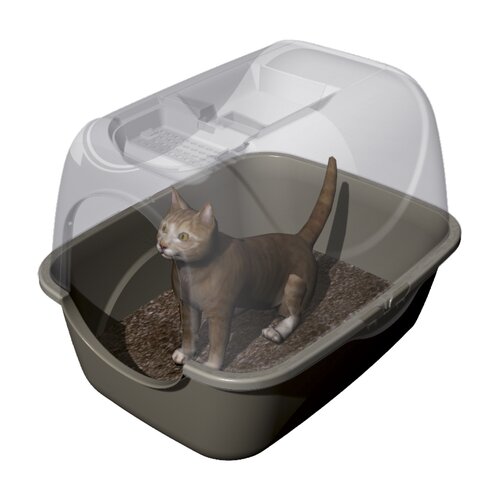 Rattan macska WC, barna, 42 x 50,5 x 40 cm