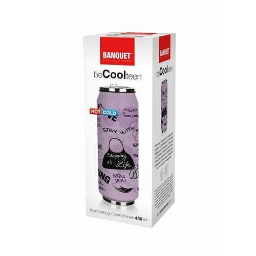 Termoska BE COOL Teenager Girls 430 ml, vijolična