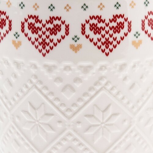 Porcelanowy kubek Pletené srdce 630 ml