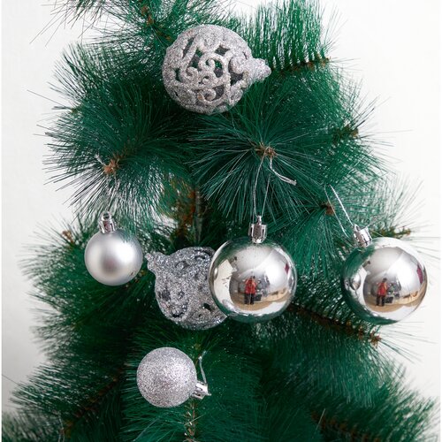 Set ornamente de Crăciun 4Home Noel, argintiu, 100 buc.