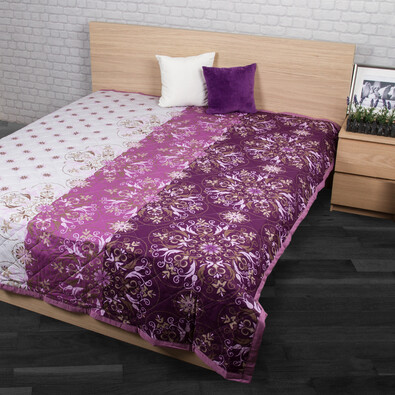 Narzuta na łóżko Alberica fioletowy, 160 x 220 cm