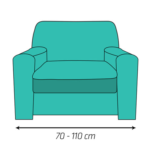 4Home Multielastický poťah na kreslo hnedá Elegant, 70 - 110 cm