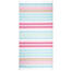 Prosop Fouta Stripes pink cu franjuri, 90 x 170 cm