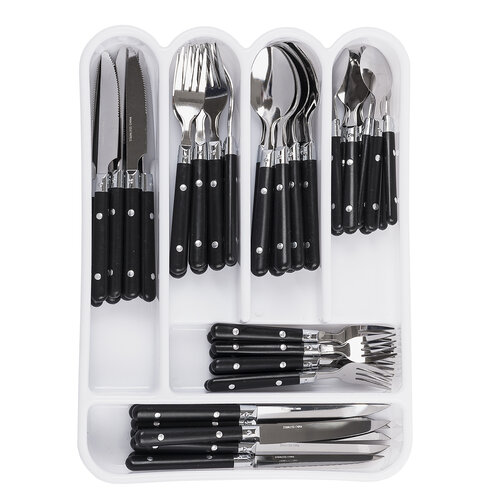 48-dielna sada príborov Classic, čierna