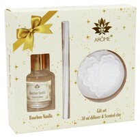 Arome Dárkový set difuzéru 30 ml a vonného jílu, Bourbon Vanilla Arome Dárkový set difuzéru 30 ml a vonného jílu, Bourbon Vanilla