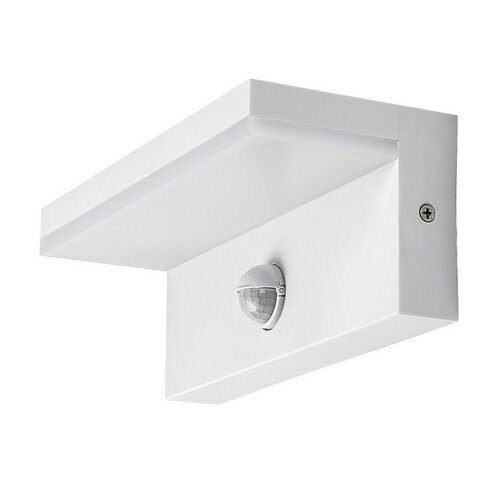 Rabalux 77116 zewnętrzna lampa ścienna LEDZaragoza, z czujnikiem, 9 W, IP54, biała
