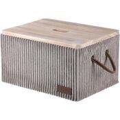 Autronic Set of 5 fabric storage boxes, grey