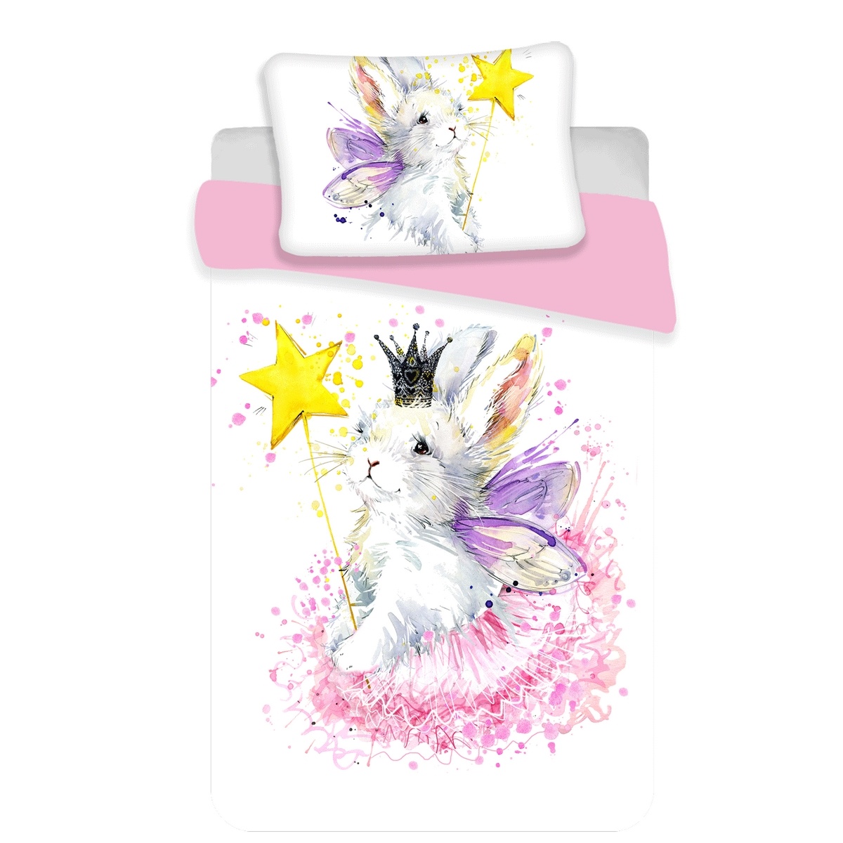 Lenjerie de pat Jerry Fabrics Bunny baby, de copii, din bumbac, 100 x 135 cm, 40 x 60 cm