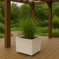 MADERA SQUARE ECO WOOD virágtartó 38,5 cm , fehér ECO