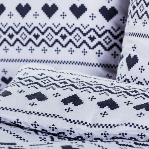 4Home Pościel flanelowa Nordic Love, 140 x 200 cm, 70 x 90 cm