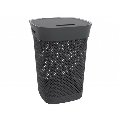 Aldotrade Koš za umazano perilo Woolly 50 l, črna