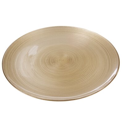 Orion Szklany talerz do serwowania Golden,średnica 32 cm