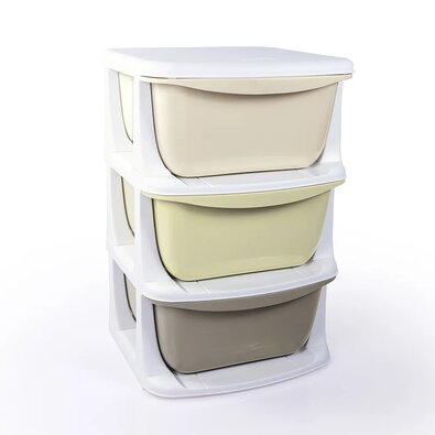 Dolu Raft de plastic pentru copii cu 3 sertare ,36,5 x 58,5 x 38 cm