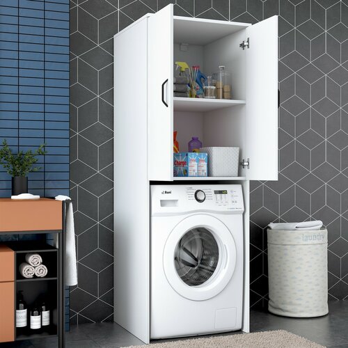 Waschmaschinenschrank Kamil White