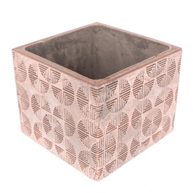 Бетонне кашпо для квіткового горщика Geometric rings, 14 x 11 x 14 см
