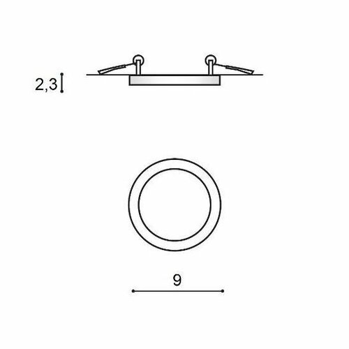 Azzardo AZ2835 zápustné LED svítidlo Slim Round, pr. 9 cm, 6W, 500LM, černá