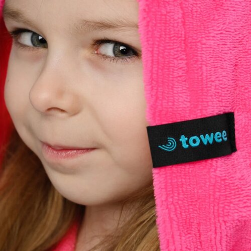 Poncho Towee Surf MONO Bubblegum roz, 50 x 60 cm