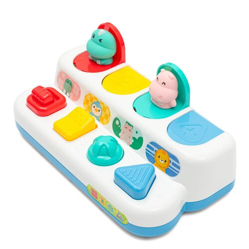 Baby Mix Interaktywna zabawka - wyskakująceokienka ze zwierzętami Peekaboo, 25,2 x 11 x 13 cm