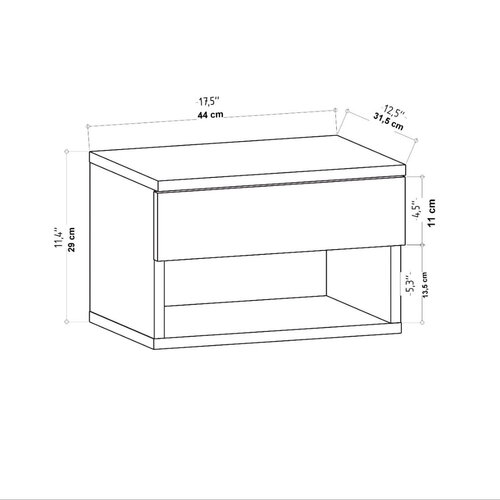 Stolik nocny Jamot Oak