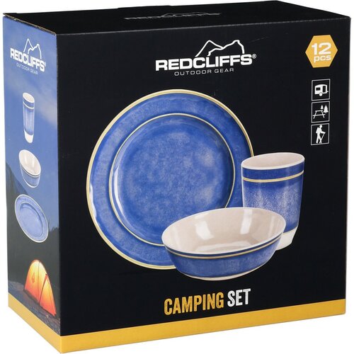 Redcliffs 12 darabos melamin edénykészlet, kék