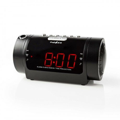Nedis Ceas deșteptător digital cu radio șiproiecție Ecran LED de 0,9"