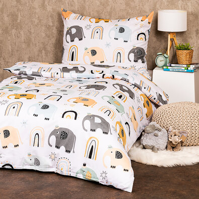 4Home Bombažno posteljnino Little elephant, 140 x200 cm, 70 x 90 cm
