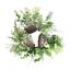 Świąteczny wianuszek zdobiony oszroniony, 30 cm