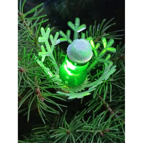 Instalație luminoasă Astra LED mini Om de zăpadă colorată, 20 beculețe