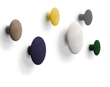 Wieszak The Dots mały 9 cm, szary