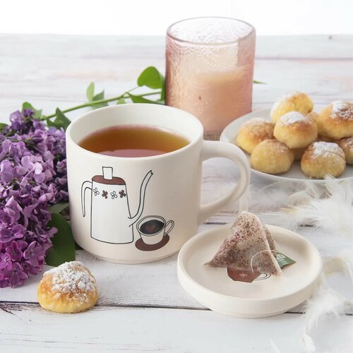 Orion Kubek porcelanowy z pokrywką Kawa, 0,45 l