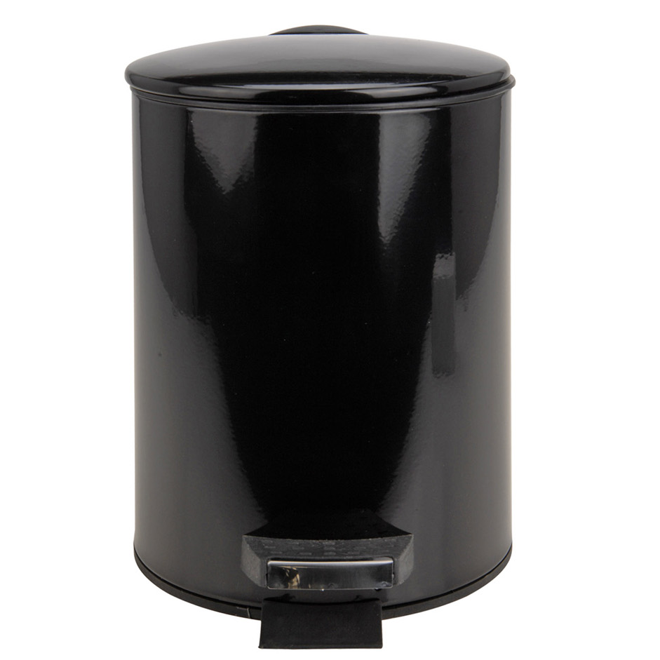 Kozmetický pedálový kôš, 3 l, čierna