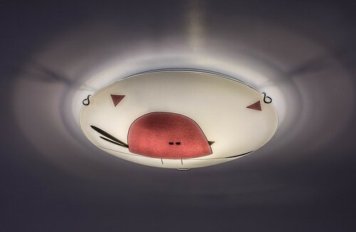 Rabalux 71278 Szklana lampa sufitowa dla dzieci Fowly, biały