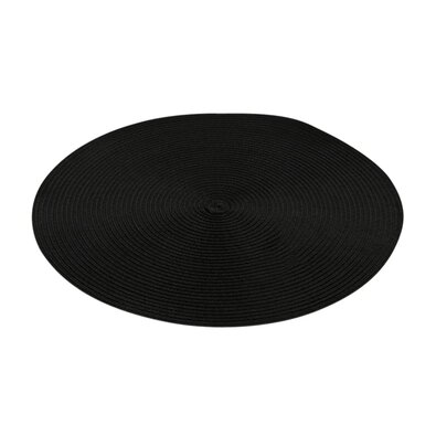 Altom Servietni prtiček Straw črn, premer 38 cm,set 4 kosov