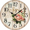Wanduhr aus Holz Flower of love, D. 34 cmbeige,